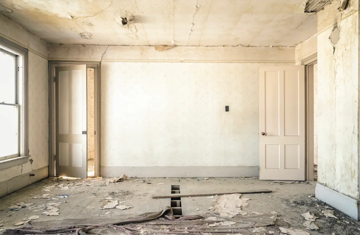 Waste disposal crew managing a cleanout project in South Point